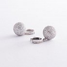 Золоті сережки "Кульки" (діаманти) сх950 от ювелирного магазина Оникс - 3