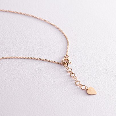 Золоте кольє "Хрестик" з фіанітами кол02194 №6