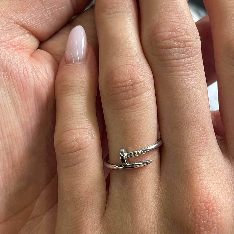 Каблучка "Цвях" в сріблі 112699 - 5 Каблучка "Цвях" в сріблі 112699 від ювелірного магазину Онікс - 5