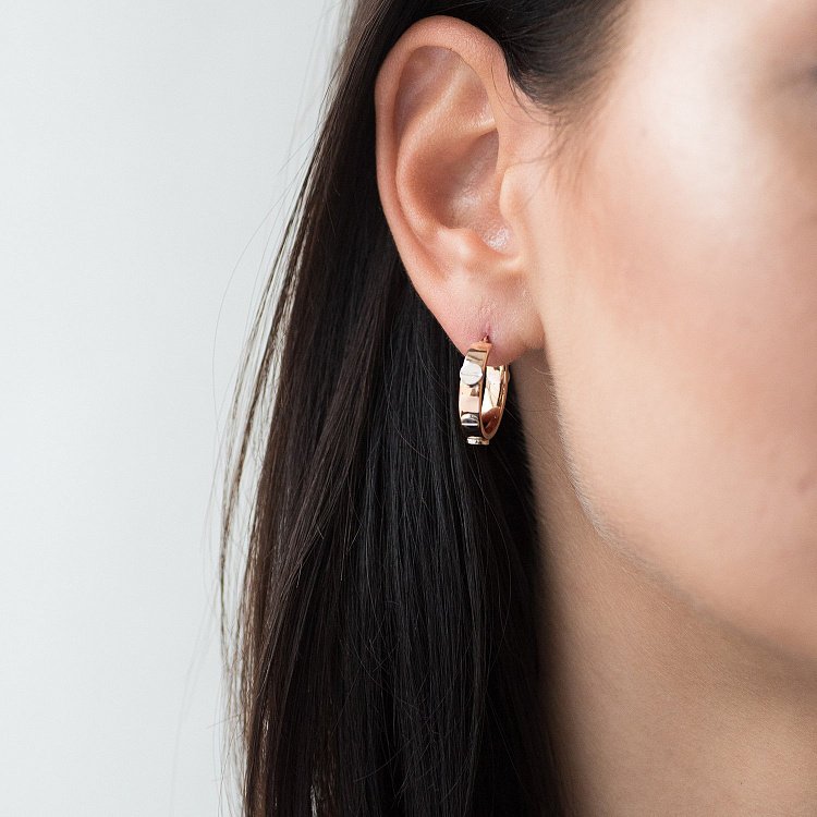 Золотые серьги-кольца 2.0 см с06424 от ювелирного магазина Оникс - 1