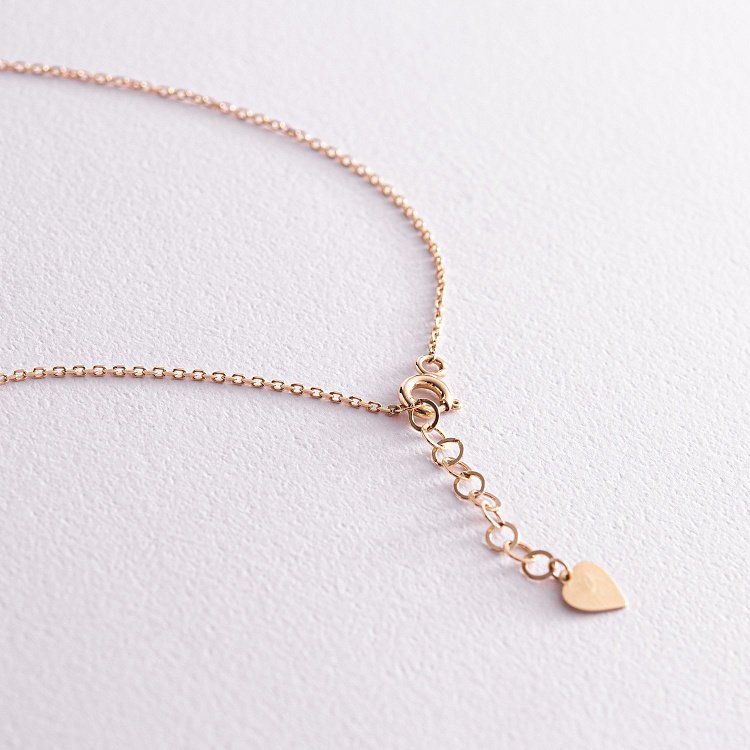 Золоте кольє "Хрестик" з фіанітами кол02194 від ювелірного магазину Онікс - 5