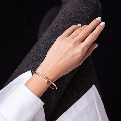 Браслет "Гвоздь" в красном золоте б04683 №2