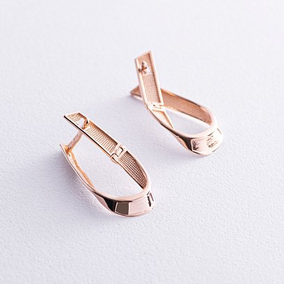 Серьги "Alicia" в красном золоте с07945 №3