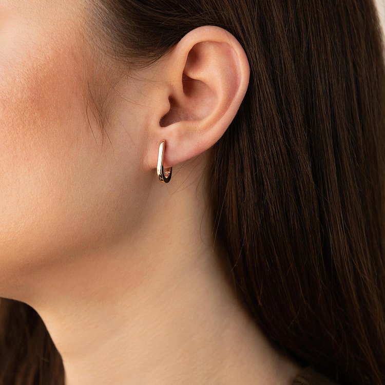 Сережки "Розмарі" у червоному золоті 2 в 1 с08428 від ювелірного магазину Онікс - 3