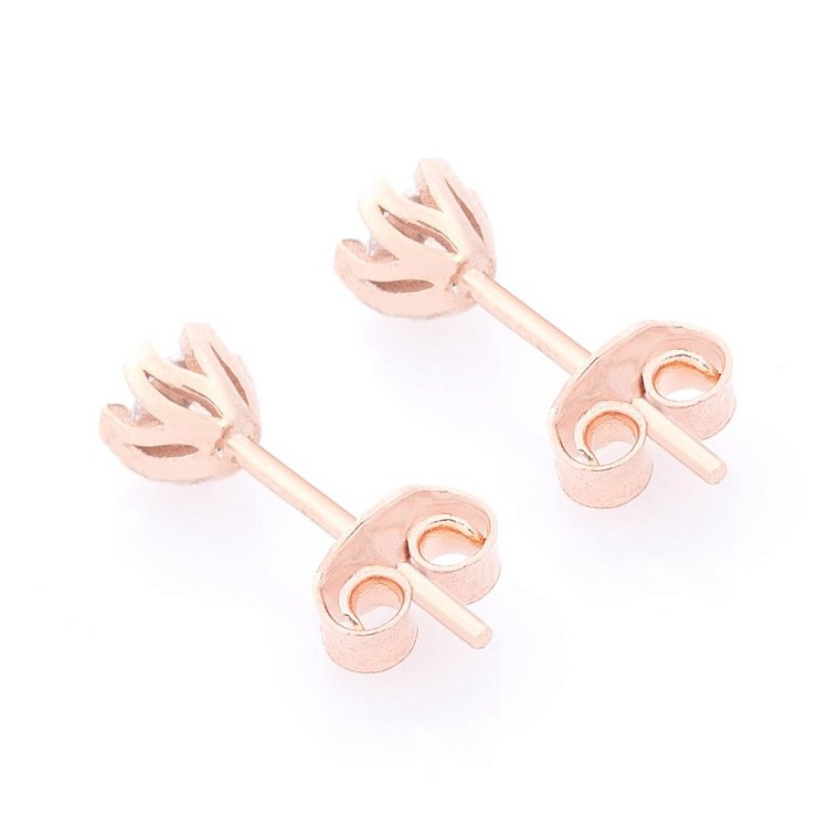 Золоті сережки-пусети (фіаніт) с06148 від ювелірного магазину Онікс - 2