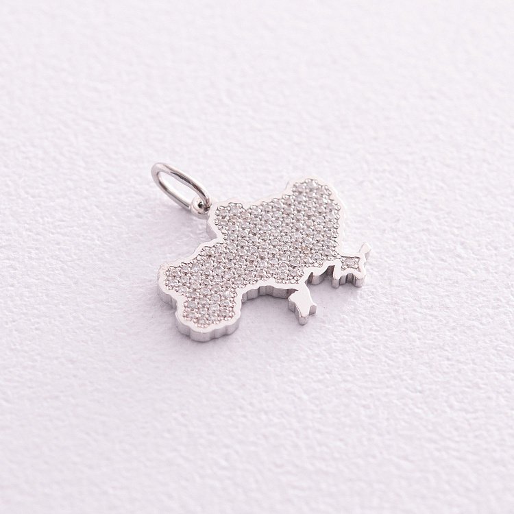 Золотая подвеска "Украина" с бриллиантами 128281121 от ювелирного магазина Оникс