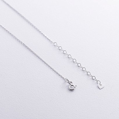 Колье с пластиной для гравировки (белое золото) кол02478 №5