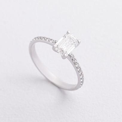 Заручальна золота каблучка з діамантами 244511121