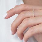 Золотое кольцо "Минимализм" с фианитами к06883 от ювелирного магазина Оникс - 5