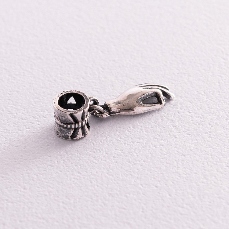 Серебряный шарм "Ручка" (чернение) 132145 от ювелирного магазина Оникс - 2