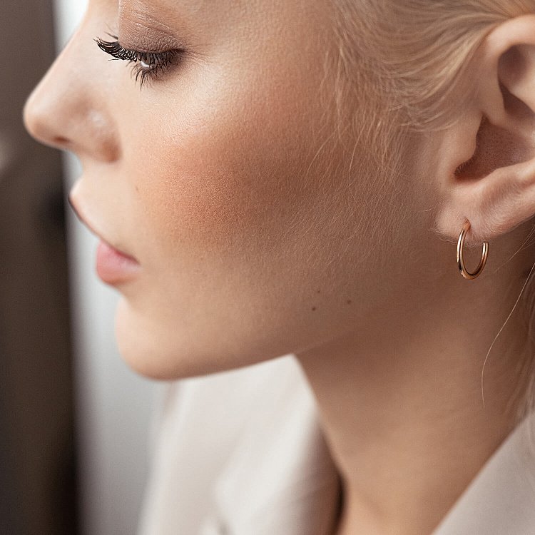 ?Сережки - пусети "Келлі" у червоному золоті с07748 від ювелірного магазину Онікс - 8