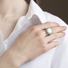 Серебряное кольцо (им. опал, фианит) 112170 от ювелирного магазина Оникс - 3