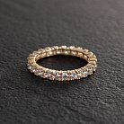 Кольцо с дорожкой камней в желтом золоте к07201 от ювелирного магазина Оникс - 3
