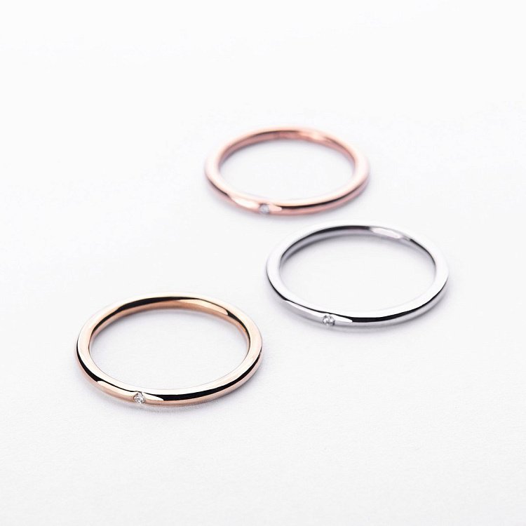 Каблучка з діамантом в стилі мінімалізм обрб0004 від ювелірного магазину Онікс - 6