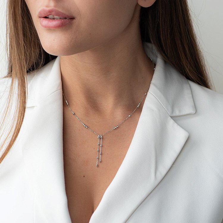 Срібне кольє "Кульки" 181204 від ювелірного магазину Онікс - 1