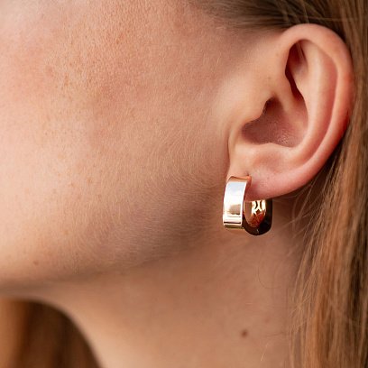 Сережки "Loren" у червоному золоті с09013 №4