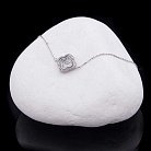 Эксклюзивный серебряный браслет "Клевер" с фианитами 141014 от ювелирного магазина Оникс - 1