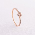 Золотое кольцо "Сердечко" с бриллиантами кб0458ca от ювелирного магазина Оникс