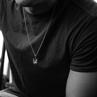 Кулон "Герб України - Тризуб" у жовтому золоті п03718 №6