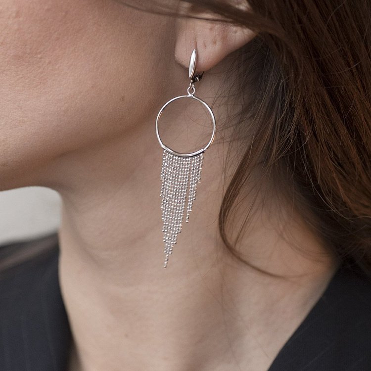 Срібні сережки на англійській застібці 122122 від ювелірного магазину Онікс - 2