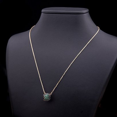 Золотое колье с фианитами кол00821 №2