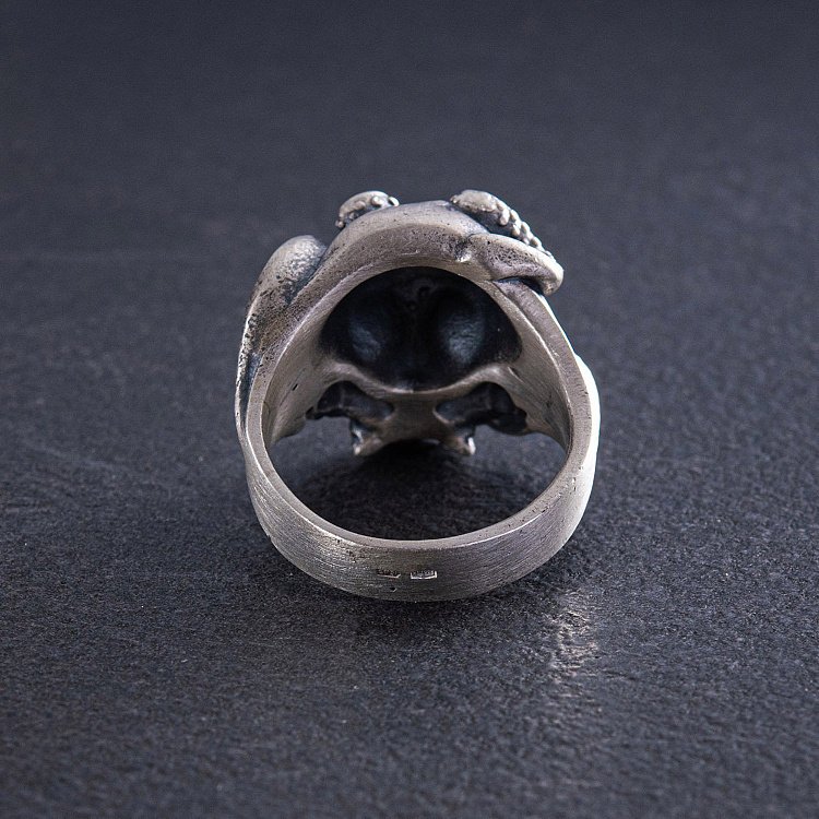 Чоловічий срібний перстень "Череп зі щупальцями восьминога" 112716 від ювелірного магазину Онікс - 7