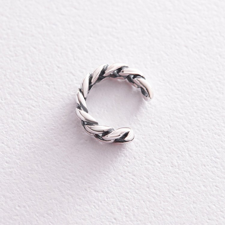 Срібна сережка - каффа "Ланцюжок" 123214 від ювелірного магазину Онікс - 6