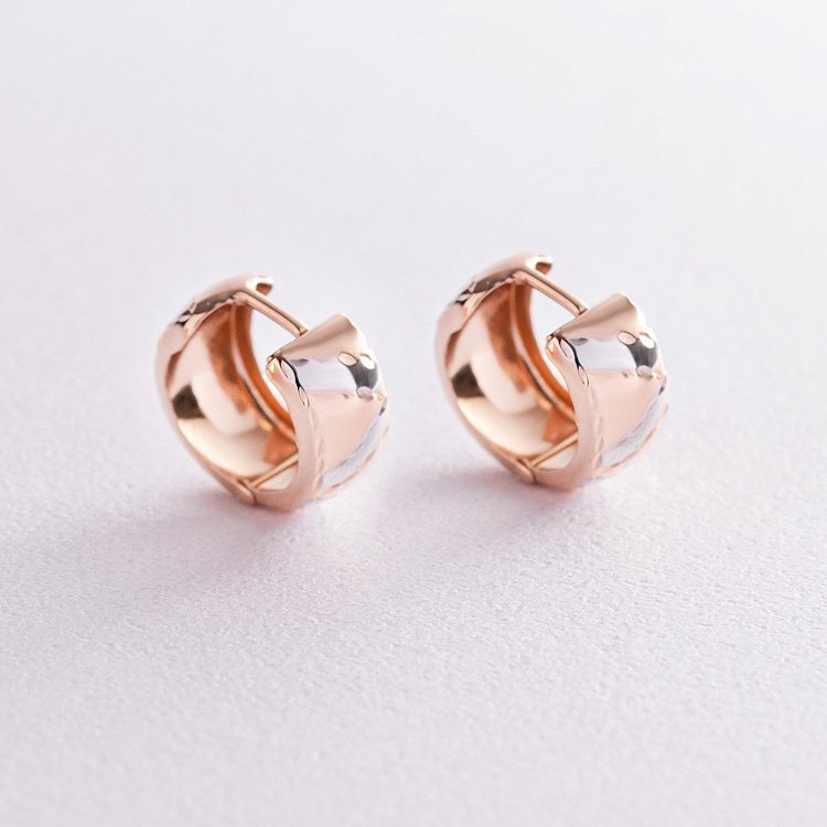 Золотые серьги - кольца с05320 от ювелирного магазина Оникс