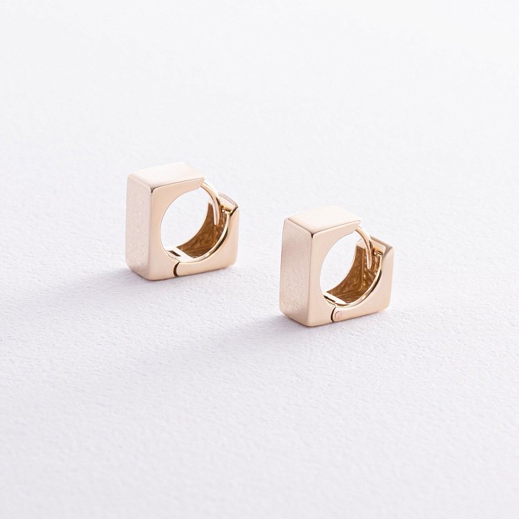 Серьги "Риск" в желтом золоте с06953 от ювелирного магазина Оникс - 3