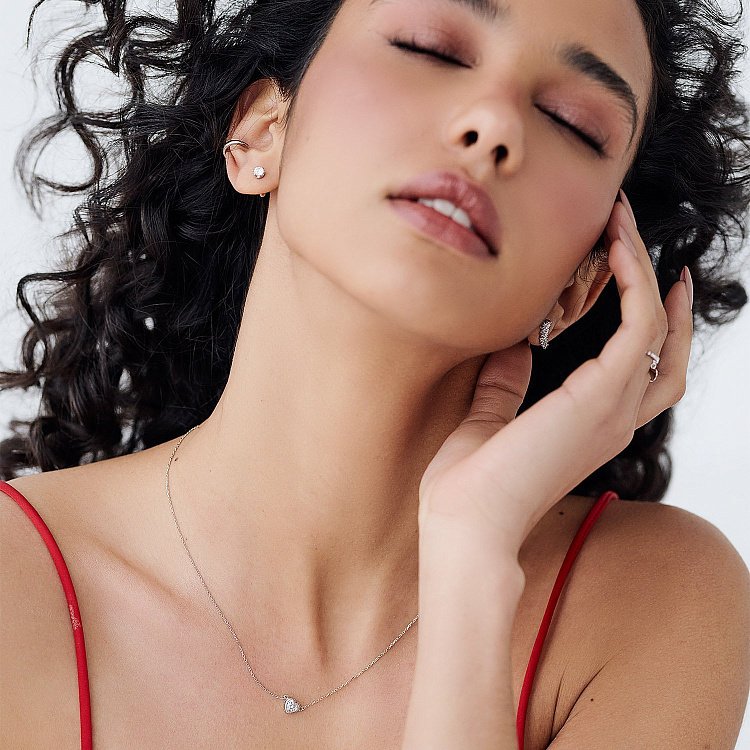 Золоті сережки - пусети з діамантами сб0399 від ювелірного магазину Онікс - 6