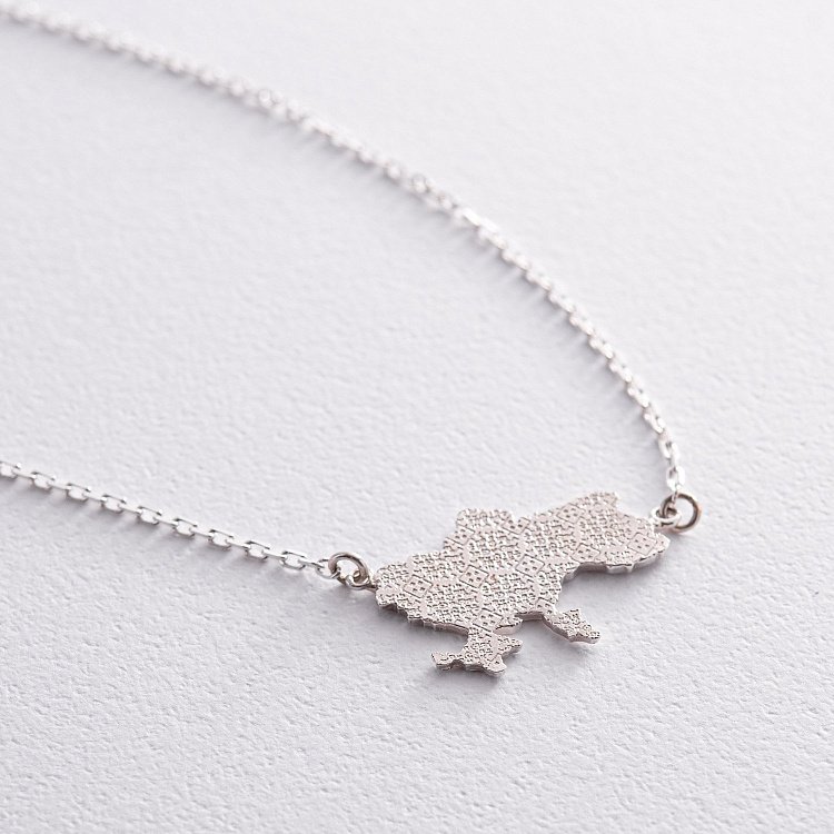 Серебряное колье "Сердце Украины - Ваш город" 181212сердце от ювелирного магазина Оникс - 9