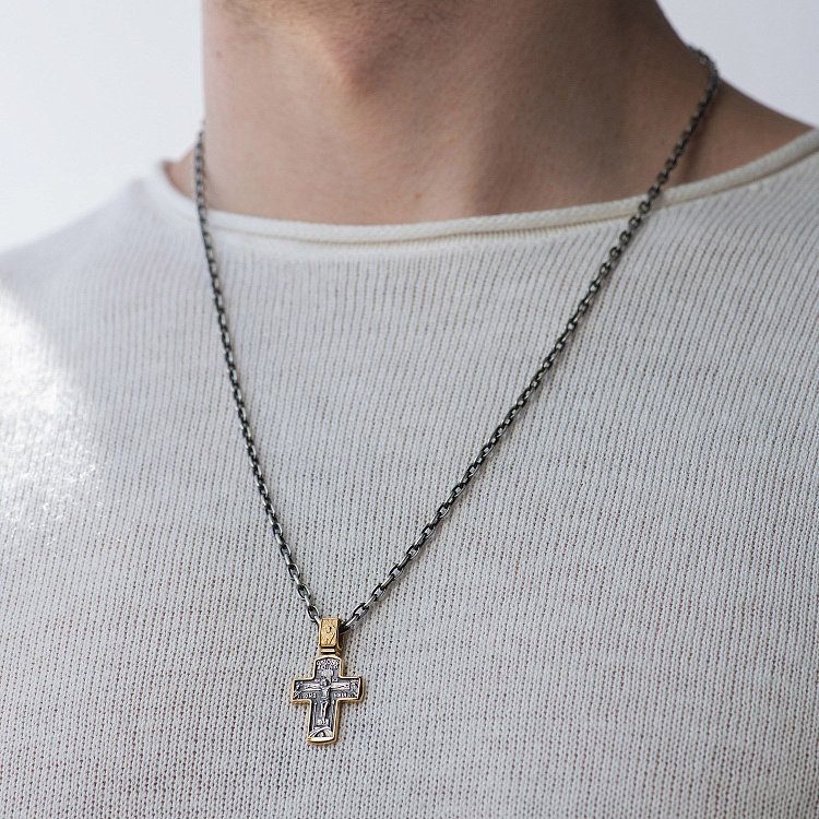 Православний хрест "Розп'яття Христове. Деісус" 132901 від ювелірного магазину Онікс - 1