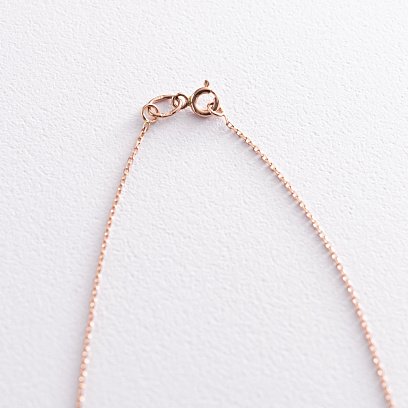 Подвійне кольє "Сердечко з кульками" в червоному золоті кол01765 №3