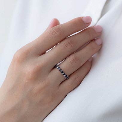 Золотое кольцо с сапфирами кб0263ar №2