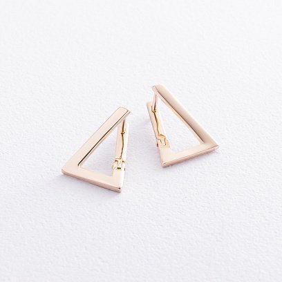 Сережки "Імпровізація" у жовтому золоті с07321 №4
