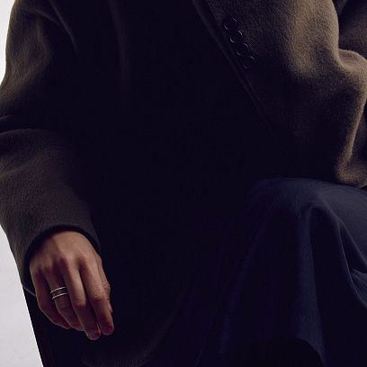 Двойное серебряное кольцо с фианитами OR106010 №8