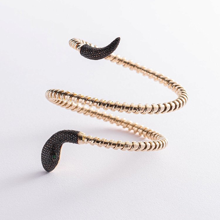 Браслет "Змея" в желтом золоте б04784 от ювелирного магазина Оникс - 3