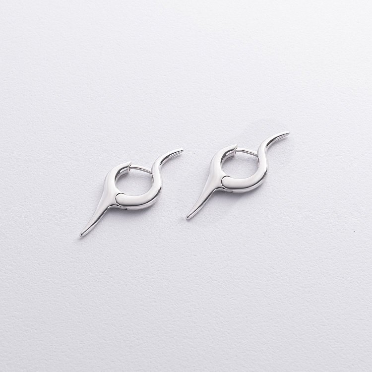 Срібні сережки "Florence" 123391 від ювелірного магазину Онікс - 6