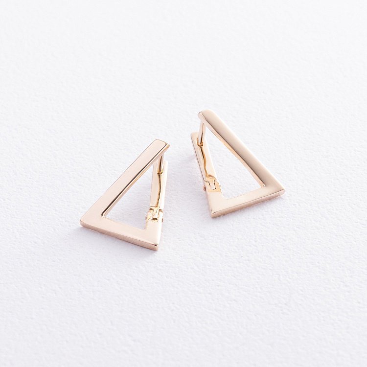 Сережки "Імпровізація" у жовтому золоті с07321 від ювелірного магазину Онікс - 3