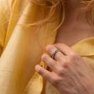 Золотое кольцо с дорожкой разноцветных камней к07582 от ювелирного магазина Оникс - 8