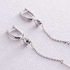Срібні висячі сережки "Кульки" 902-01360 от ювелирного магазина Оникс - 3