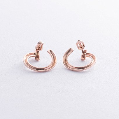 Серьги - пусеты "Evelyn" в красном золоте с08670 №6