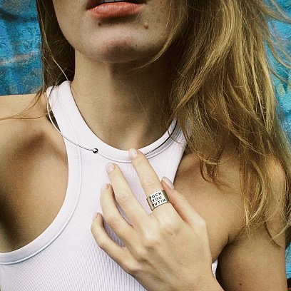 Кольє - чокер "Miley" у сріблі з кульками 1204 №4