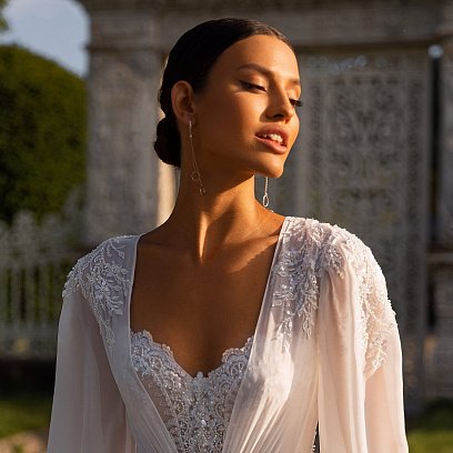 Золоті сережки "Кругообіг на ланцюжку" с07510 №13