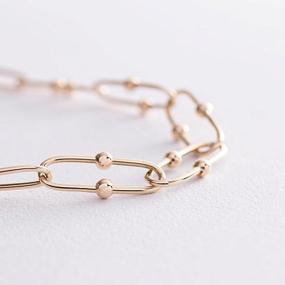 Кольє "Фантазія" в жовтому золоті кол01836 №4