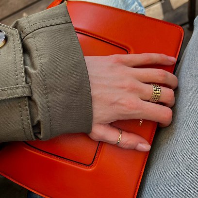 Каблучка "Ланцюжок" у жовтому золоті к07110 №13