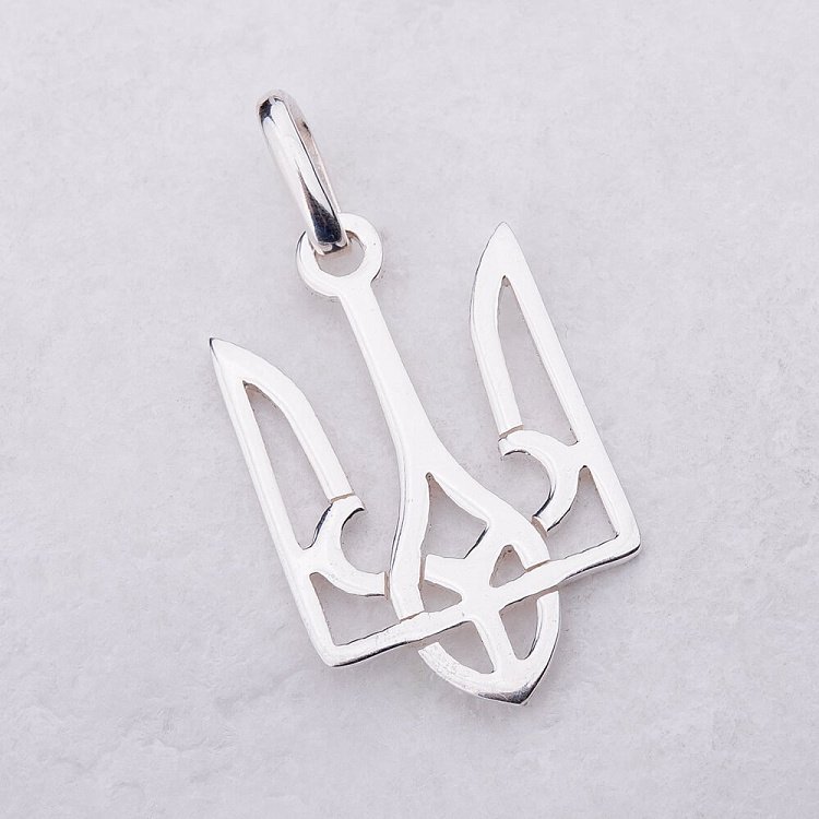 Подвеска Герб Украины "Тризуб" 131821 от ювелирного магазина Оникс - 1