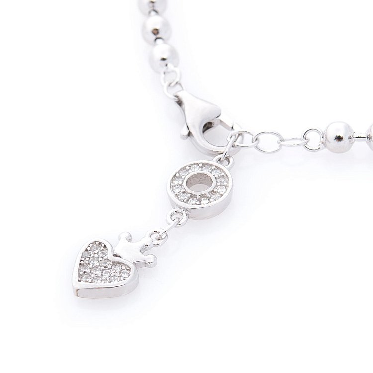 Срібний браслет з кульками 141276 від ювелірного магазину Онікс - 1