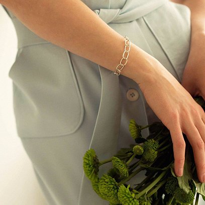 Серебряный браслет "Свобода" 141482