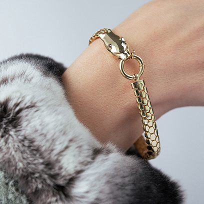 Браслет "Пантера" у жовтому золоті б05818 №2